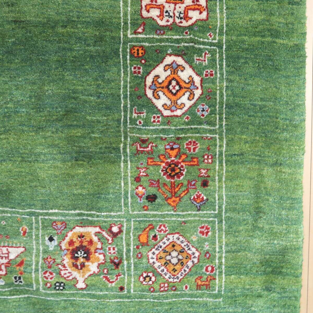 【セミオーダー受付中】  サイズ変更OK　カラー変更OK イラン　シラーズ産　ギャッベ 　（hl-34028）