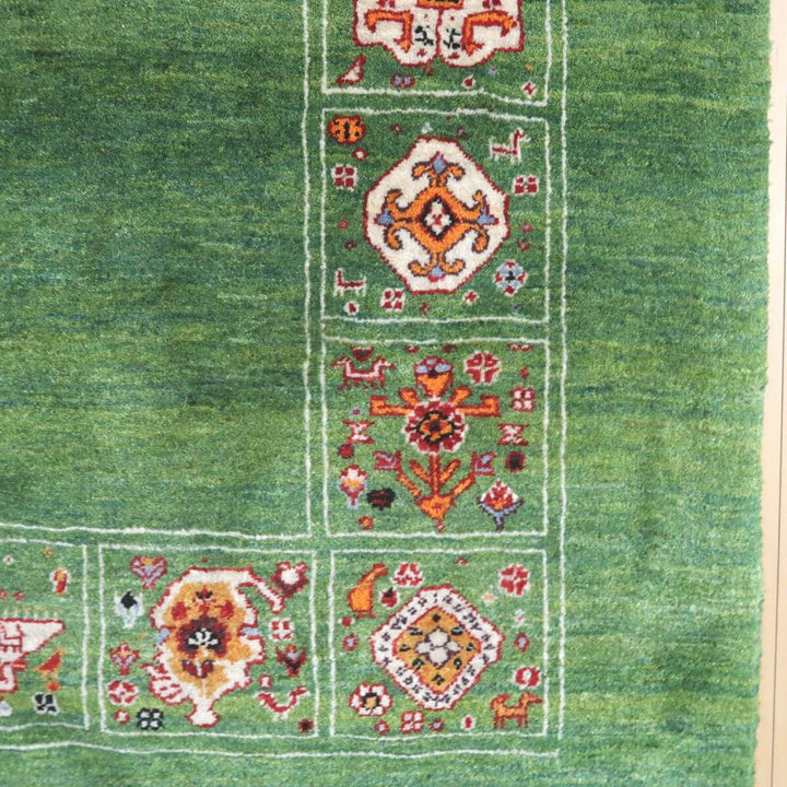 【セミオーダー受付中】  サイズ変更OK　カラー変更OK イラン　シラーズ産　ギャッベ 　（hl-34028）