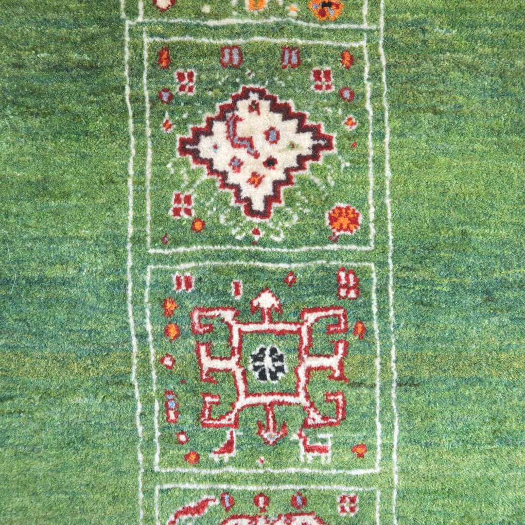 【セミオーダー受付中】  サイズ変更OK　カラー変更OK イラン　シラーズ産　ギャッベ 　（hl-34028）