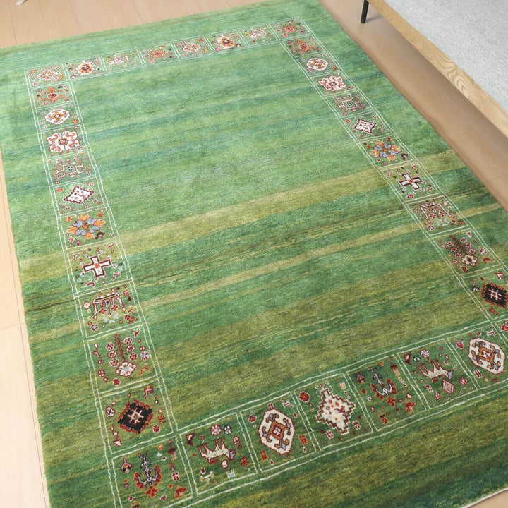 【セミオーダー受付中】  サイズ変更OK　カラー変更OK イラン　シラーズ産　ギャッベ 　（hl-34028）