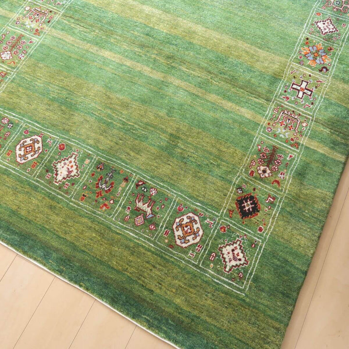 【セミオーダー受付中】  サイズ変更OK　カラー変更OK イラン　シラーズ産　ギャッベ 　（hl-34028）