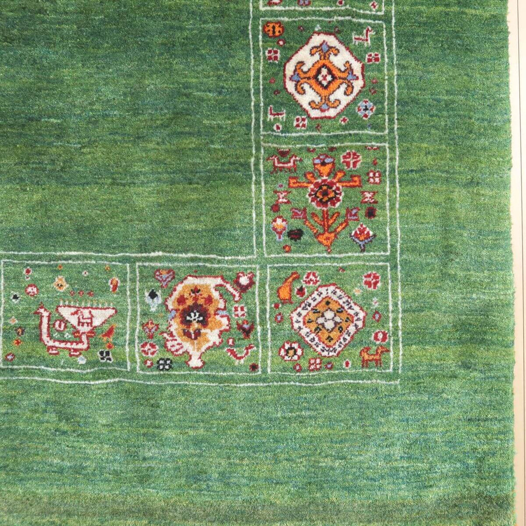 【セミオーダー受付中】  サイズ変更OK　カラー変更OK イラン　シラーズ産　ギャッベ 　（hl-34028）