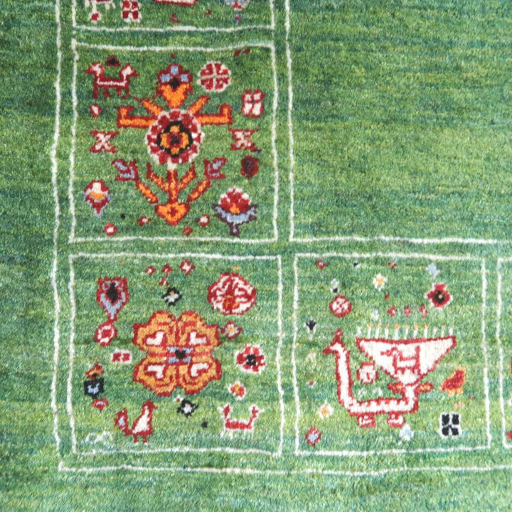 【セミオーダー受付中】  サイズ変更OK　カラー変更OK イラン　シラーズ産　ギャッベ 　（hl-34028）