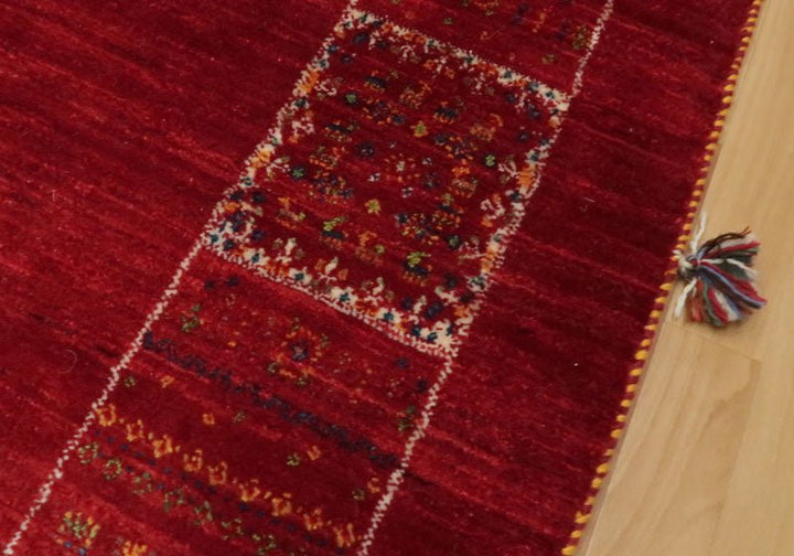 【セミオーダー受付中】  サイズ変更OK　カラー変更OK イラン　シラーズ産　ギャッベ 　（hl-35259）