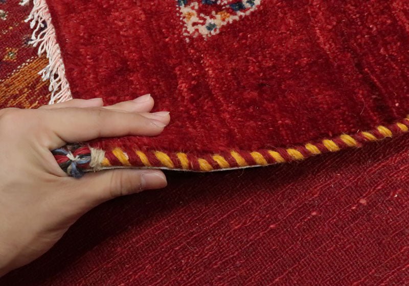 【セミオーダー受付中】  サイズ変更OK　カラー変更OK イラン　シラーズ産　ギャッベ 　（hl-35259）