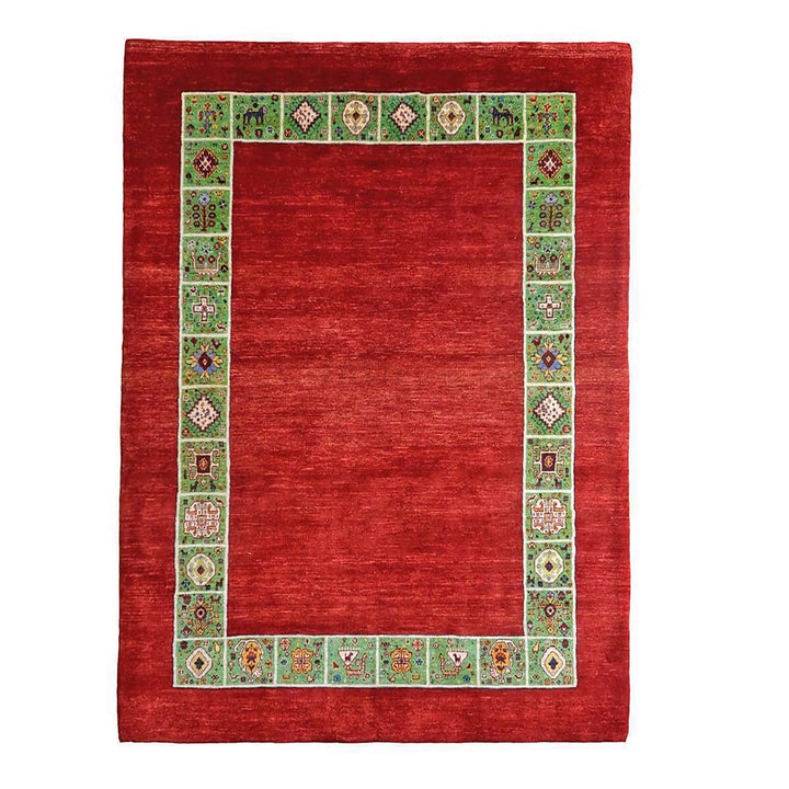 【セミオーダー受付中】  サイズ変更OK　カラー変更OK イラン　シラーズ産　ギャッベ 　（hl-35537）