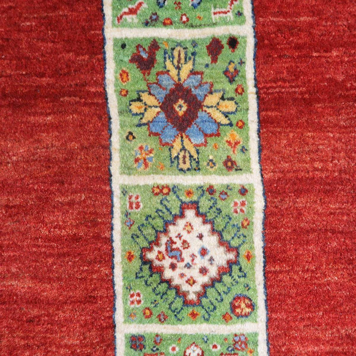 【セミオーダー受付中】  サイズ変更OK　カラー変更OK イラン　シラーズ産　ギャッベ 　（hl-35537）