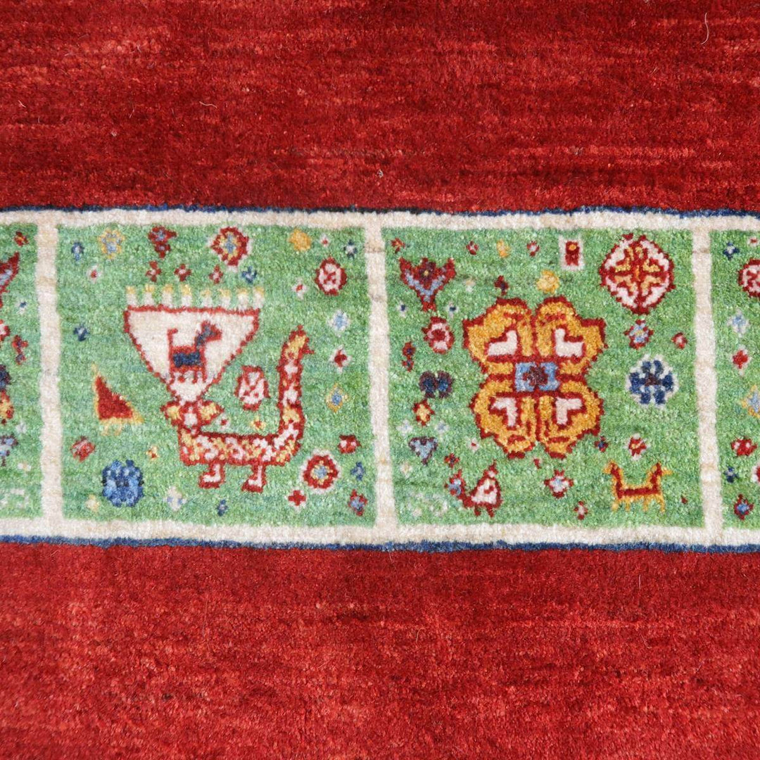 【セミオーダー受付中】  サイズ変更OK　カラー変更OK イラン　シラーズ産　ギャッベ 　（hl-35537）