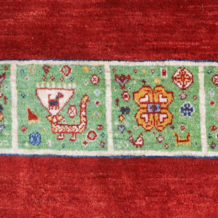 【セミオーダー受付中】  サイズ変更OK　カラー変更OK イラン　シラーズ産　ギャッベ 　（hl-35537）