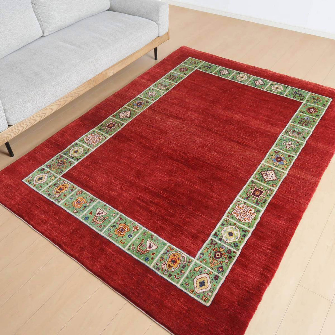 【セミオーダー受付中】  サイズ変更OK　カラー変更OK イラン　シラーズ産　ギャッベ 　（hl-35537）