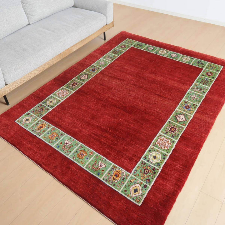 【セミオーダー受付中】  サイズ変更OK　カラー変更OK イラン　シラーズ産　ギャッベ 　（hl-35537）