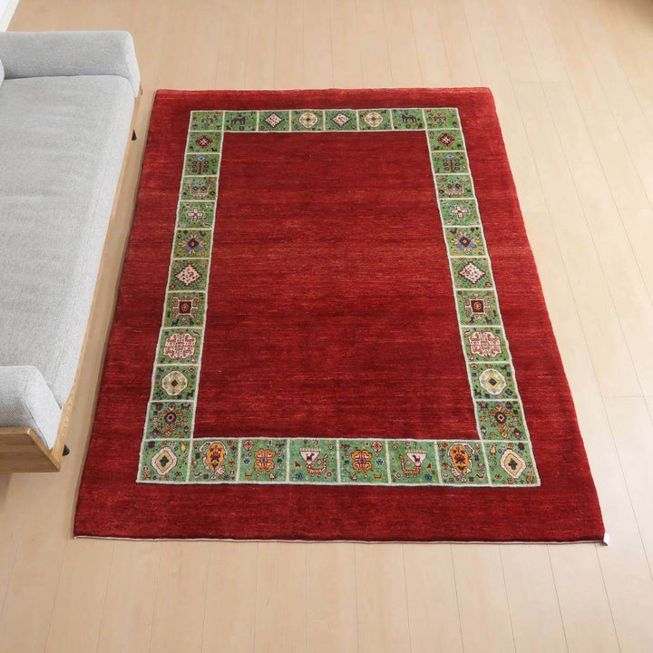 【セミオーダー受付中】  サイズ変更OK　カラー変更OK イラン　シラーズ産　ギャッベ 　（hl-35537）