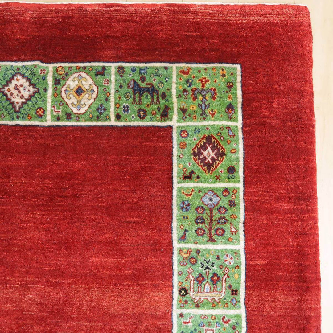 【セミオーダー受付中】  サイズ変更OK　カラー変更OK イラン　シラーズ産　ギャッベ 　（hl-35537）