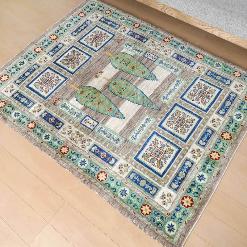 【セミオーダー受付中】  サイズ変更OK　カラー変更OK イラン　シラーズ産　ギャッベ 　（hl-38099）