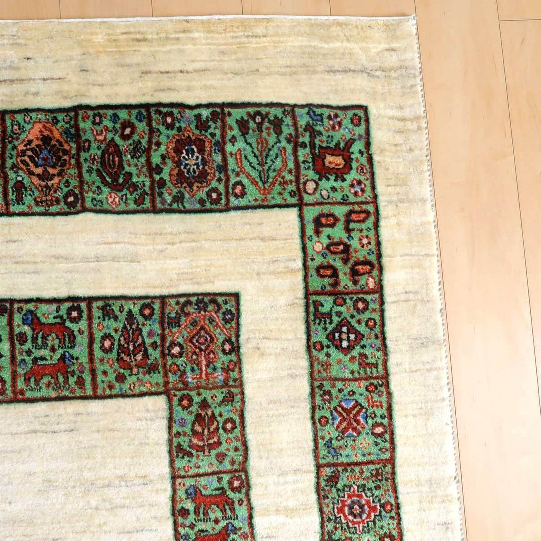 【セミオーダー受付中】  サイズ変更OK　カラー変更OK イラン　シラーズ産　ギャッベ 　（hl-41688）