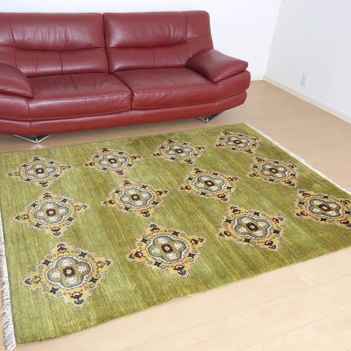 【セミオーダー受付中】  サイズ変更OK　カラー変更OK イラン　シラーズ産　ギャッベ 　（hl-64272）