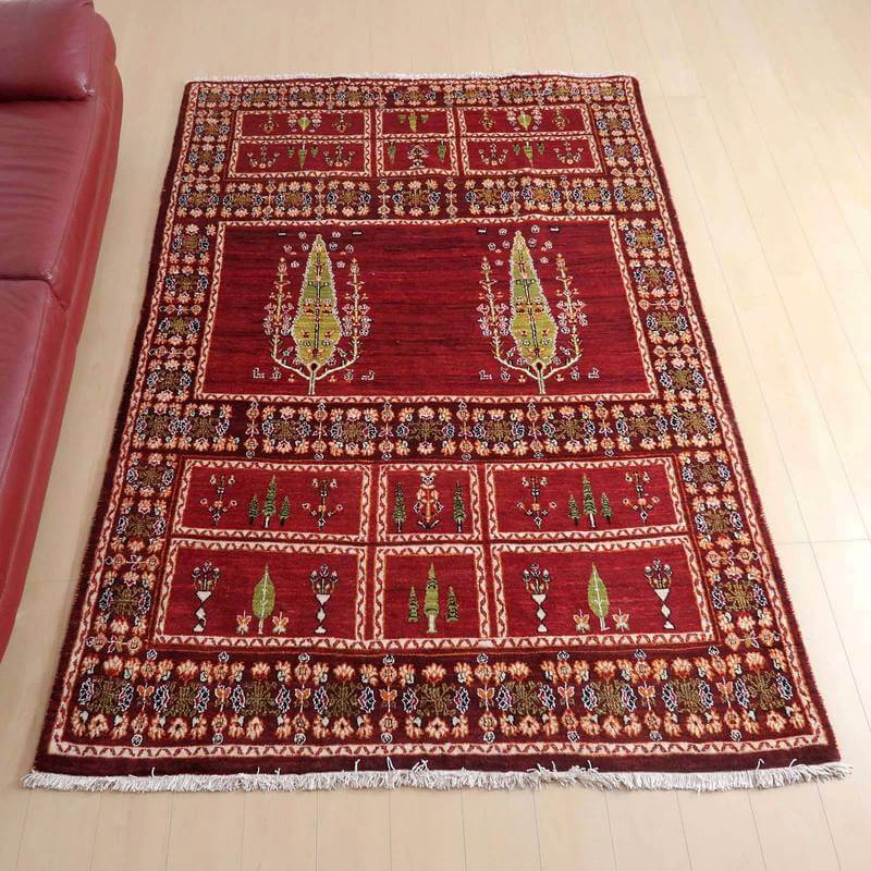 新品　イラン　ギャッベ　ウール　ペルシャ絨毯　ルリバフ 220～269cmギャッベ通販｜大型リビングラグ｜オリエンタルムーン