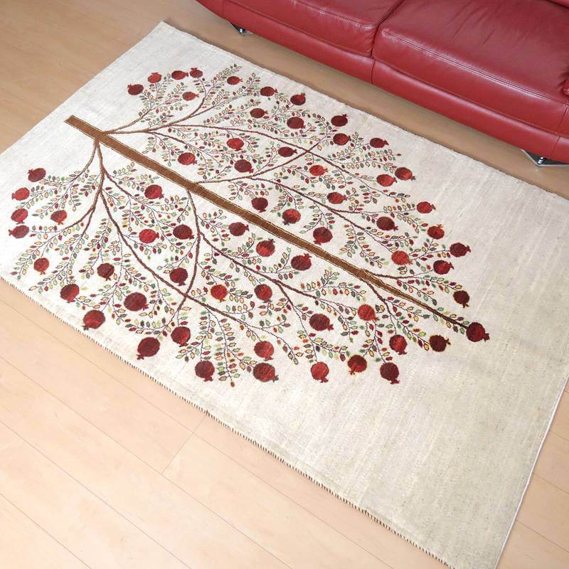 【セミオーダー受付中】  サイズ変更OK　カラー変更OK イラン　シラーズ産　ギャッベ 　（hl-73242）