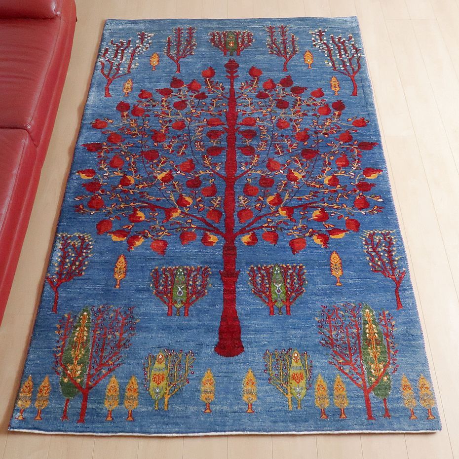 【セミオーダー受付中】  サイズ変更OK　カラー変更OK イラン　シラーズ産　ギャッベ 　（hl-73256）