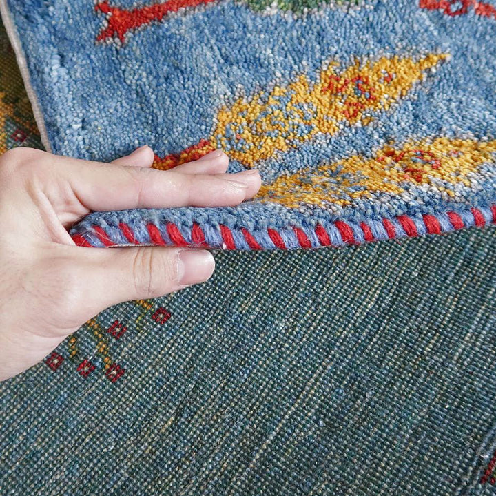 【セミオーダー受付中】  サイズ変更OK　カラー変更OK イラン　シラーズ産　ギャッベ 　（hl-73256）