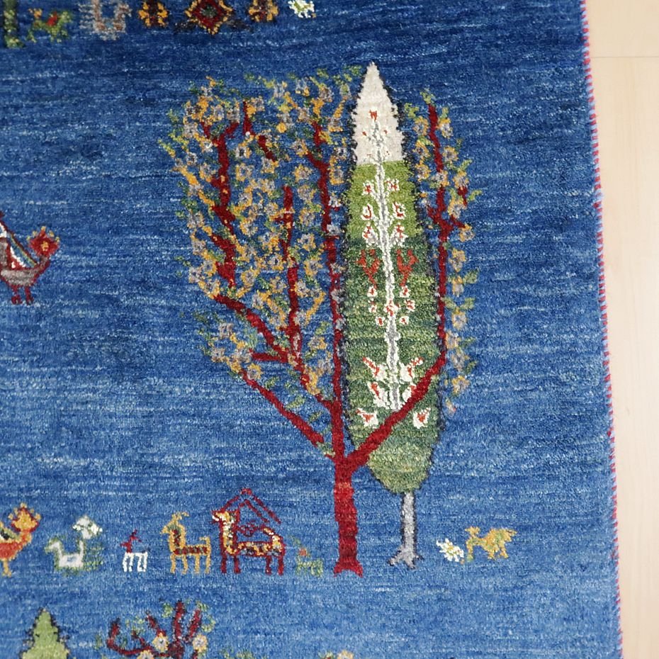 【セミオーダー受付中】  サイズ変更OK　カラー変更OK イラン　シラーズ産　ギャッベ 　（hl-73288）