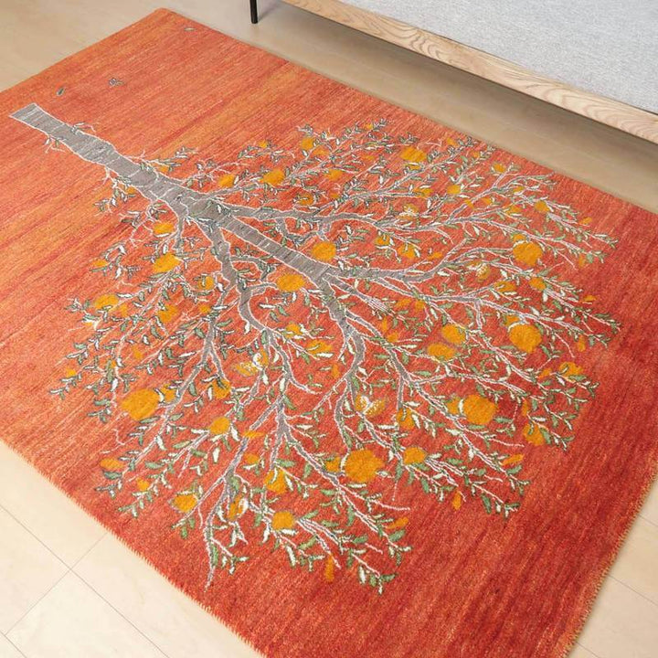 プレミアムギャッベ／ルリバフ 207×151cm（HL-89407）