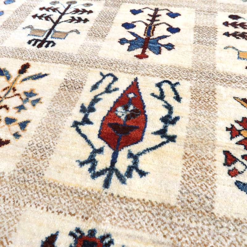 【セミオーダー受付中】  サイズ変更OK　カラー変更OK イラン　シラーズ産　ギャッベ 　（hm-10897）