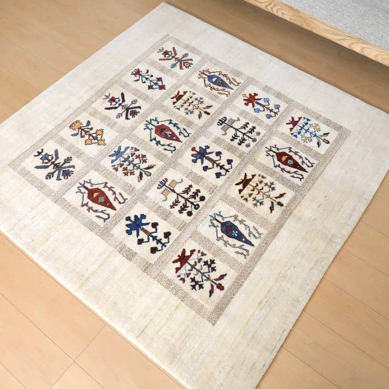 【セミオーダー受付中】  サイズ変更OK　カラー変更OK イラン　シラーズ産　ギャッベ 　（hm-10897）