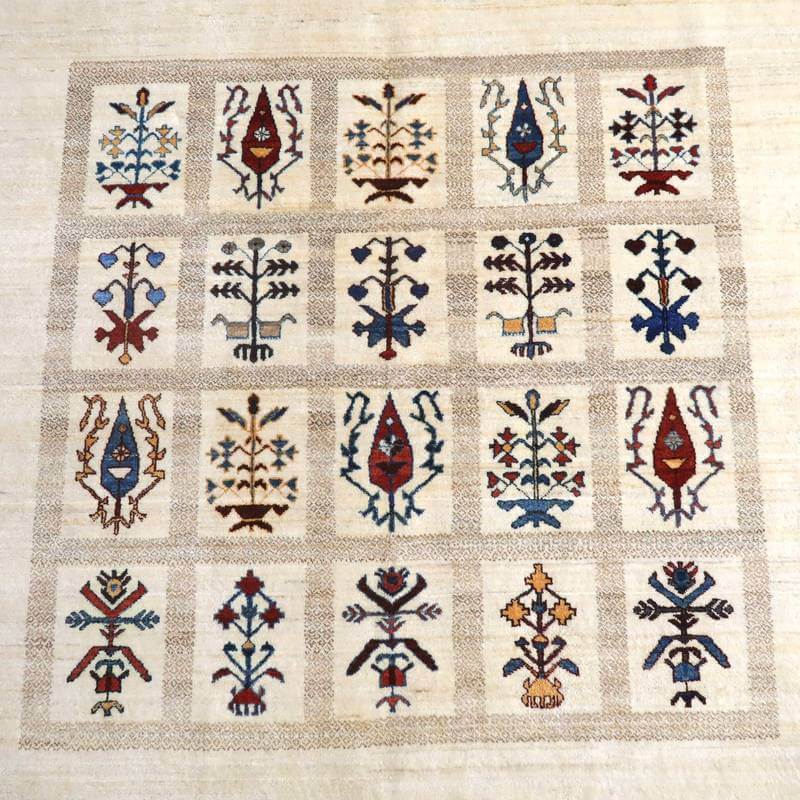 【セミオーダー受付中】  サイズ変更OK　カラー変更OK イラン　シラーズ産　ギャッベ 　（hm-10897）