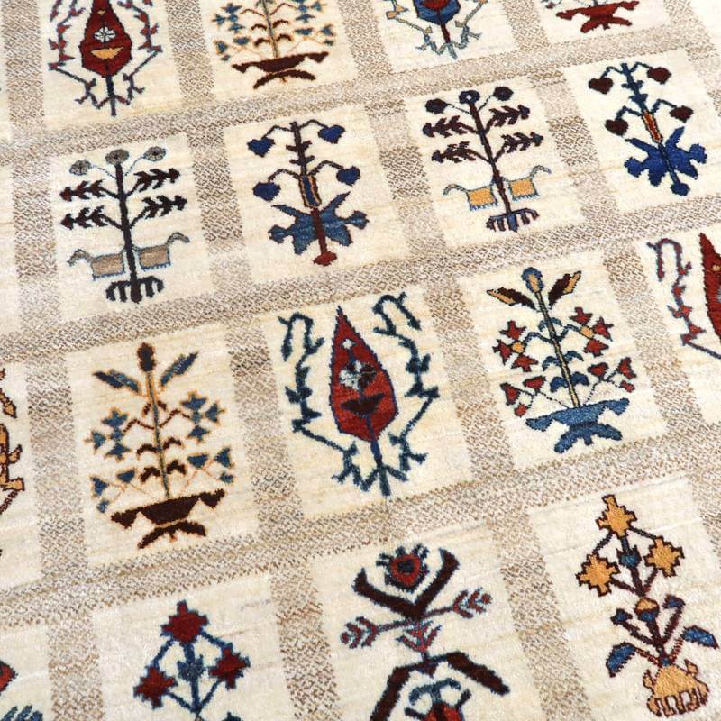 【セミオーダー受付中】  サイズ変更OK　カラー変更OK イラン　シラーズ産　ギャッベ 　（hm-10897）