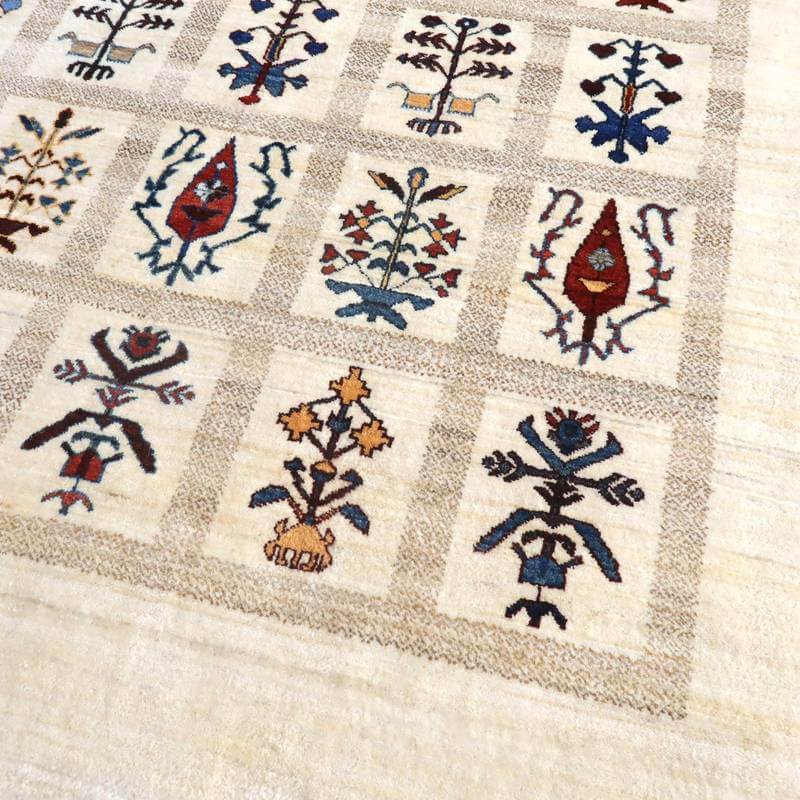 【セミオーダー受付中】  サイズ変更OK　カラー変更OK イラン　シラーズ産　ギャッベ 　（hm-10897）