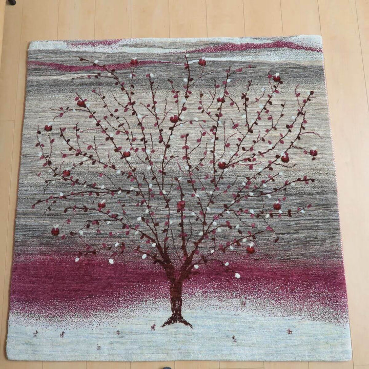 【セミオーダー受付中】プレミアムギャッベ ルリバフ 121×119cm｜サイズ・カラー変更OK（HM-11101）