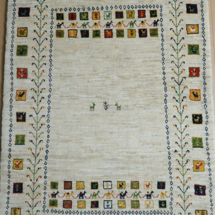ギャッベ（ルリバフ）　145×114cm（HM-11196）