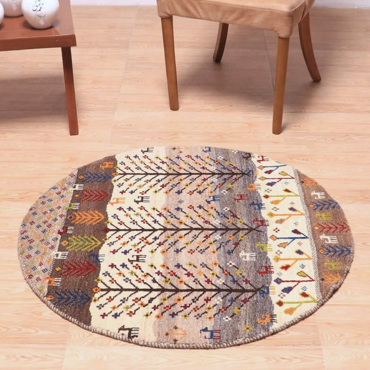 ギャッベ（ギャベ）カシュクリ　94×94cm（HM-70090）