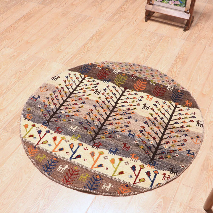 ギャッベ（ギャベ）カシュクリ　94×94cm（HM-70090）