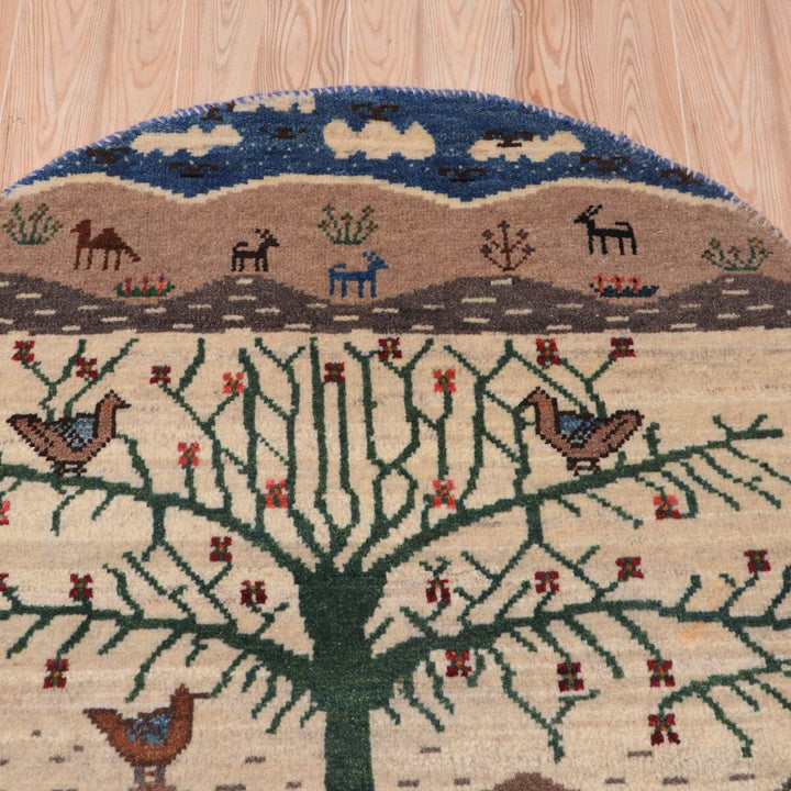 ギャッベ（ギャベ）カシュクリ　93×93cm（HM-70091）