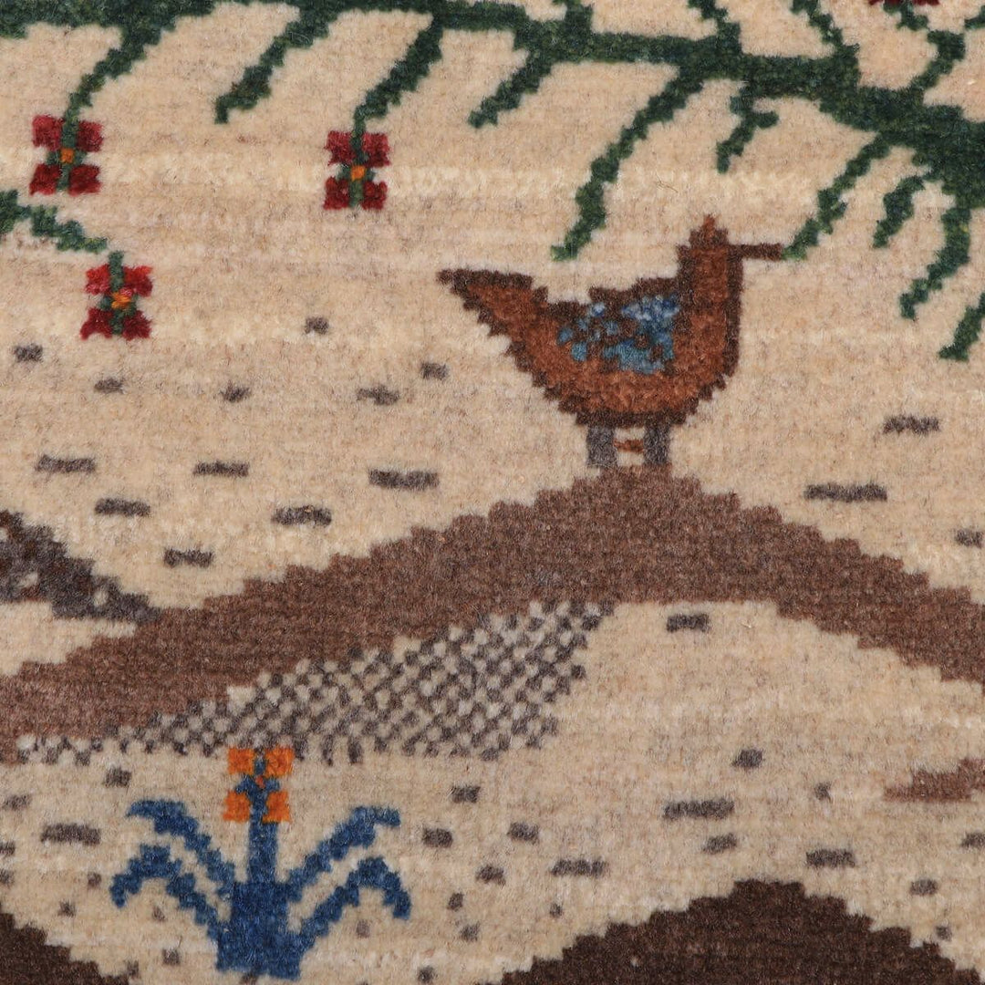 ギャッベ（ギャベ）カシュクリ　93×93cm（HM-70091）