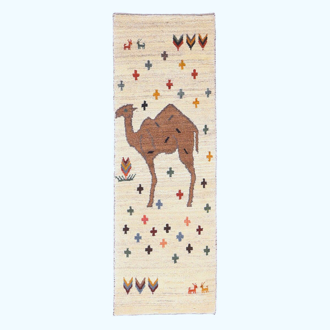 ギャッベ（ギャベ）カシュクリ　153×53cm（HM-70129）