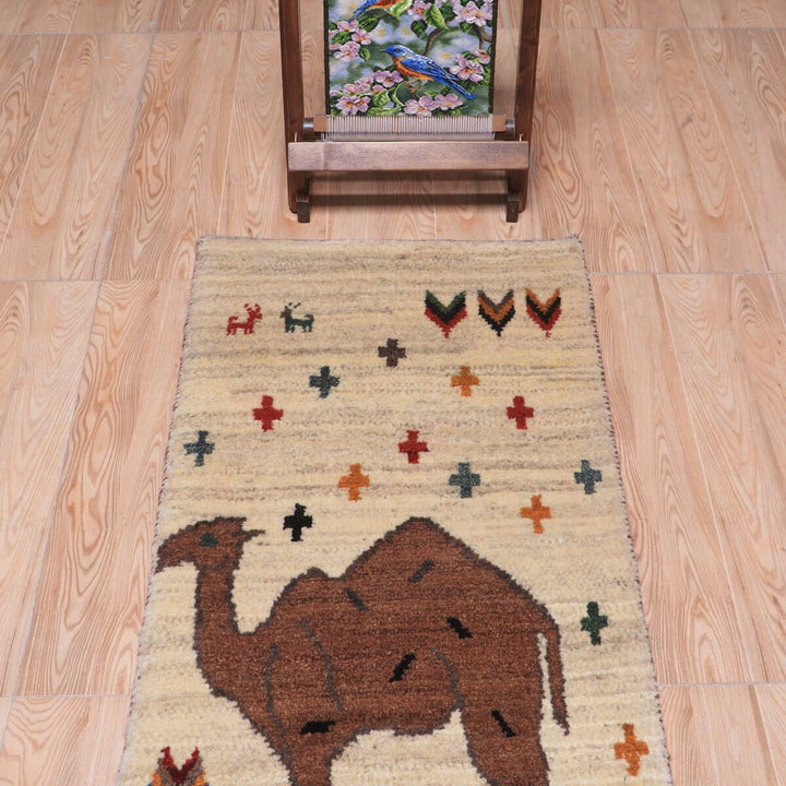 ギャッベ（ギャベ）カシュクリ　153×53cm（HM-70129）