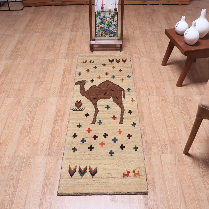 ギャッベ（ギャベ）カシュクリ　153×53cm（HM-70129）