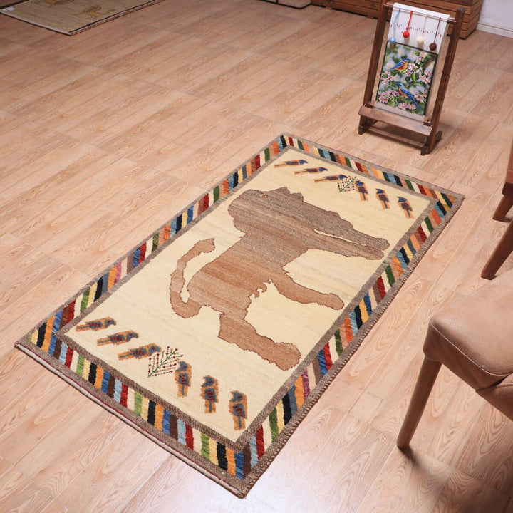 ギャッベ（ギャベ）ルリバフ　145×81cm（HM-70130）