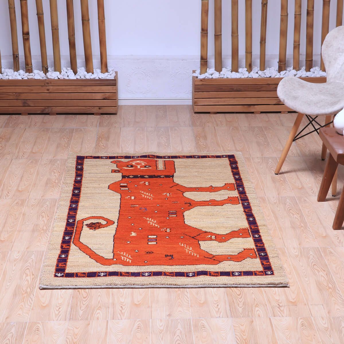 ペルシャ絨毯 シーラーズ産 未使用 203x115 シラーズ・ペルシャ絨毯