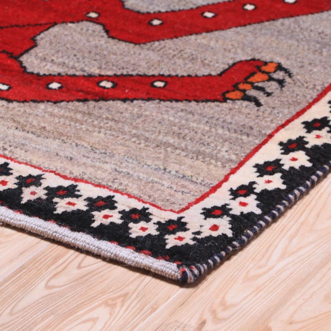 【セミオーダー受付中】  サイズ変更OK　カラー変更OK イラン　シラーズ産　ギャッベ 　（hm-70133）