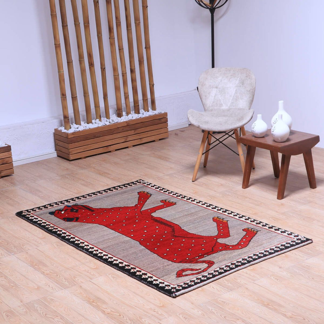 【セミオーダー受付中】  サイズ変更OK　カラー変更OK イラン　シラーズ産　ギャッベ 　（hm-70133）