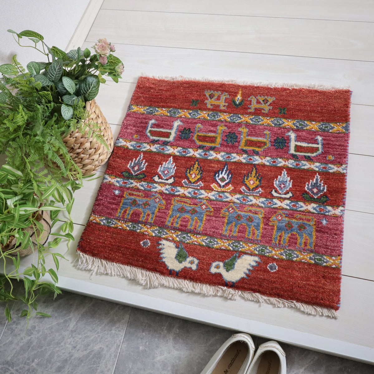 seki 92×60 ペルシャ手織りギャッベ ペルシャ絨毯 カシュクリ seki 92×60 ペルシャ手織りギャッベ ペルシャ絨毯 カシュクリ