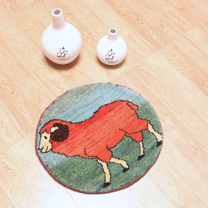 ギャッベ（ギャベ）カシュクリ　42×40cm（HP-70072）