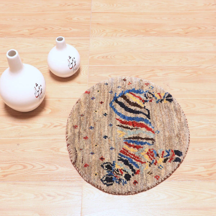 ギャッベ（ギャベ）カシュクリ　42×38cm（HP-70073）