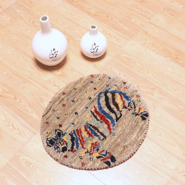 ギャッベ（ギャベ）カシュクリ　42×38cm（HP-70073）