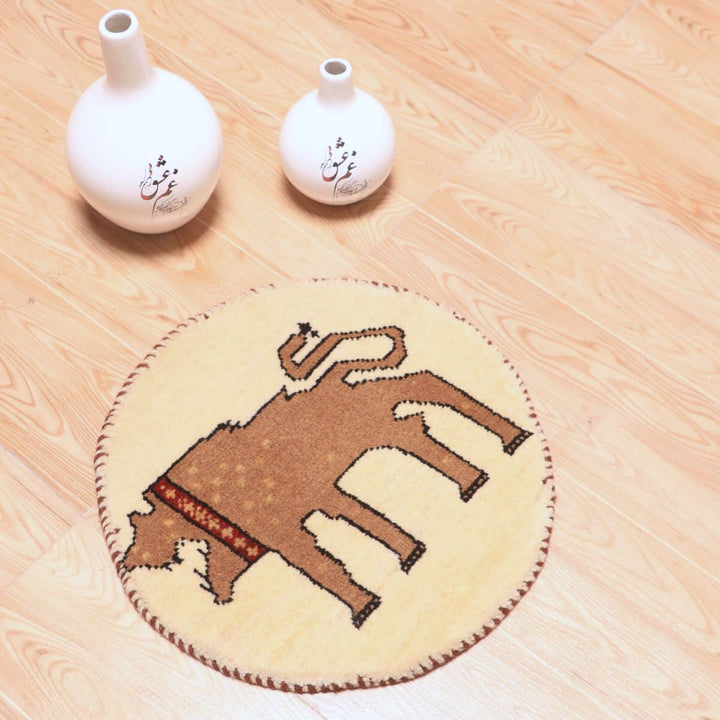 ギャッベ（ギャベ）カシュクリ　40×40cm（HP-70074）