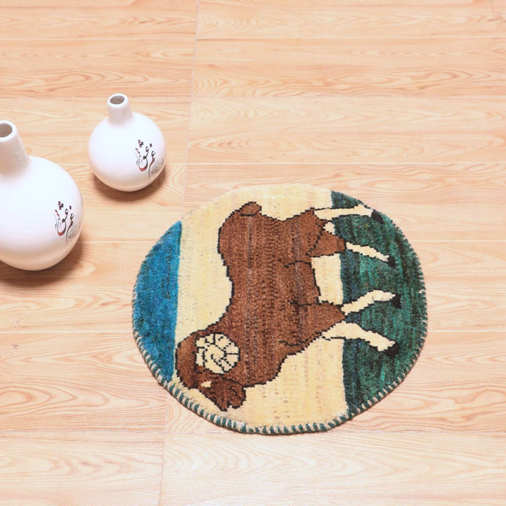 ギャッベ（ギャベ）カシュクリ　40×36cm（HP-70075）